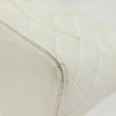 CHANEL Matelasse Reprint Tote Bag Caviar Skin White CC Auth 137578-14