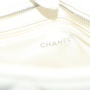 CHANEL Matelasse Reprint Tote Bag Caviar Skin White CC Auth 137578-17