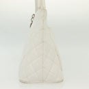 CHANEL Matelasse Reprint Tote Bag Caviar Skin White CC Auth 137578-3