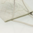 CHANEL Matelasse Reprint Tote Bag Caviar Skin White CC Auth 137578-6