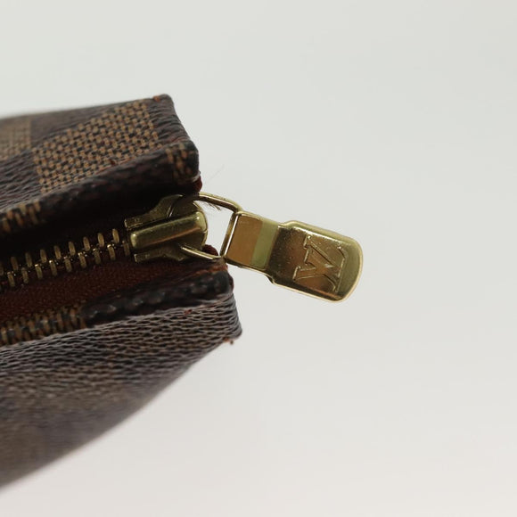 LOUIS VUITTON Damier Ebene Posh Toilette 26 Pouch N47543 LV Auth 137581