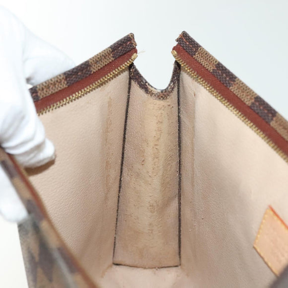 LOUIS VUITTON Damier Ebene Posh Toilette 26 Pouch N47543 LV Auth 137581