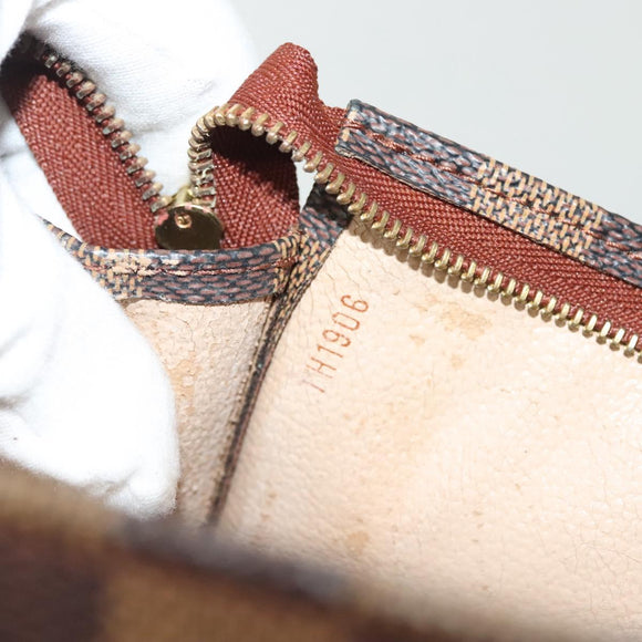 LOUIS VUITTON Damier Ebene Posh Toilette 26 Pouch N47543 LV Auth 137581