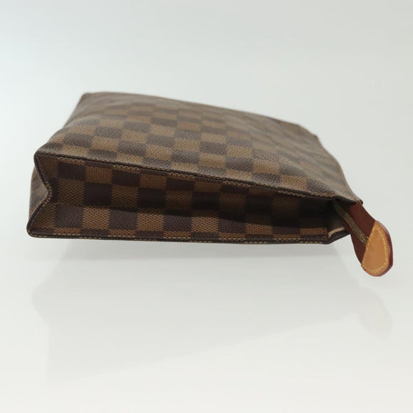 LOUIS VUITTON Damier Ebene Posh Toilette 26 Pouch N47543 LV Auth 137581