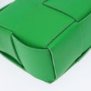 BOTTEGA VENETA MAXI INTRECCIATO Candy Cassette Bag Leather Green Auth 137583-16