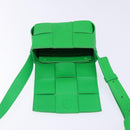 BOTTEGA VENETA MAXI INTRECCIATO Candy Cassette Bag Leather Green Auth 137583-10