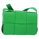 BOTTEGA VENETA MAXI INTRECCIATO Candy Cassette Bag Leather Green Auth 137583-13