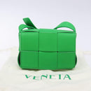 BOTTEGA VENETA MAXI INTRECCIATO Candy Cassette Bag Leather Green Auth 137583-12