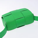 BOTTEGA VENETA MAXI INTRECCIATO Candy Cassette Bag Leather Green Auth 137583-6