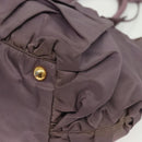 PRADA Hand Bag Nylon Purple Gold Auth 137586-14