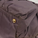 PRADA Hand Bag Nylon Purple Gold Auth 137586-16