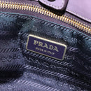 PRADA Hand Bag Nylon Purple Gold Auth 137586-18