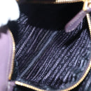 PRADA Hand Bag Nylon Purple Gold Auth 137586-22