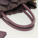 PRADA Hand Bag Nylon Purple Gold Auth 137586-7