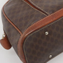 CELINE Macadam Canvas Hand Bag PVC Leather Brown Gold Auth 137588-11