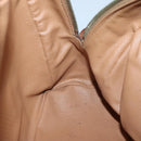 CELINE Macadam Canvas Hand Bag PVC Leather Brown Gold Auth 137588-18