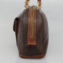 CELINE Macadam Canvas Hand Bag PVC Leather Brown Gold Auth 137588-5