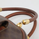 CELINE Macadam Canvas Hand Bag PVC Leather Brown Gold Auth 137588-8