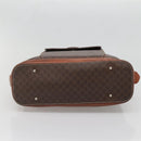 CELINE Macadam Canvas Hand Bag PVC Leather Brown Gold Auth 137588-9