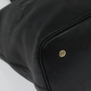 BVLGARI Tote Bag Leather Black Gold Auth 137590-9