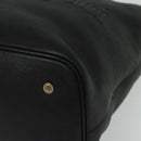 BVLGARI Tote Bag Leather Black Gold Auth 137590-14