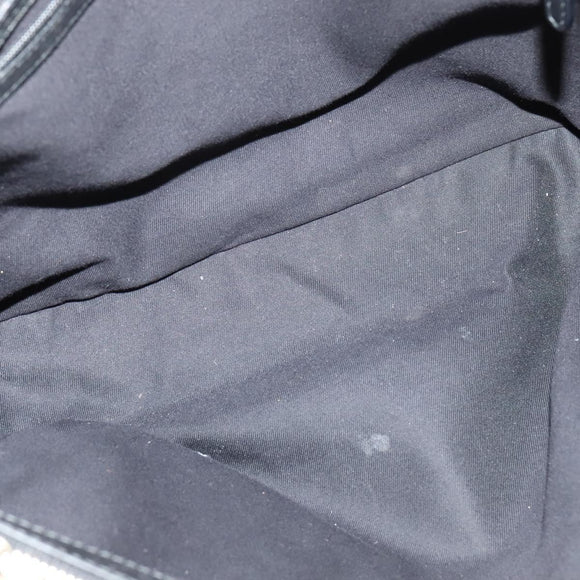 BVLGARI Tote Bag Leather Black Gold Auth 137590