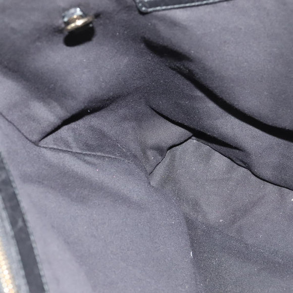 BVLGARI Tote Bag Leather Black Gold Auth 137590