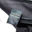 BVLGARI Tote Bag Leather Black Gold Auth 137590-23
