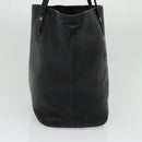 BVLGARI Tote Bag Leather Black Gold Auth 137590-3
