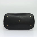 BVLGARI Tote Bag Leather Black Gold Auth 137590-5