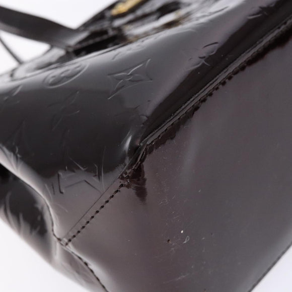 LOUIS VUITTON Monogram Vernis Wilshire PM Hand Bag Amarante M93641 Auth 137592