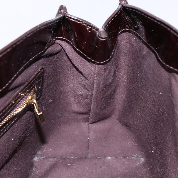 LOUIS VUITTON Monogram Vernis Wilshire PM Hand Bag Amarante M93641 Auth 137592