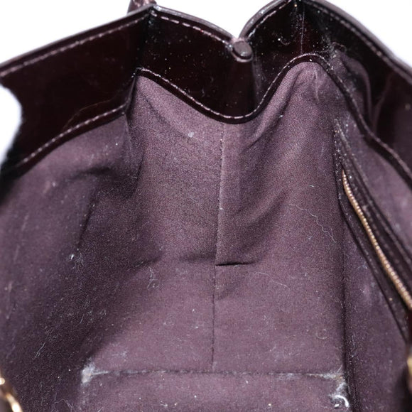 LOUIS VUITTON Monogram Vernis Wilshire PM Hand Bag Amarante M93641 Auth 137592