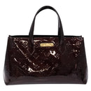 LOUIS VUITTON Monogram Vernis Wilshire PM Hand Bag Amarante M93641 Auth 137592-13