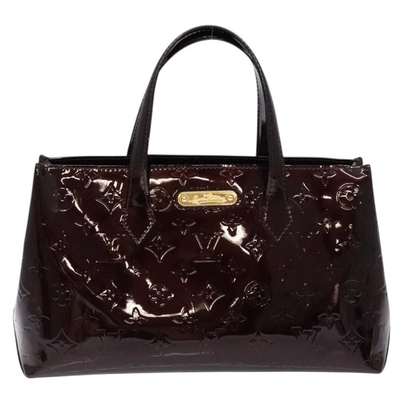 LOUIS VUITTON Monogram Vernis Wilshire PM Hand Bag Amarante M93641 Auth 137592