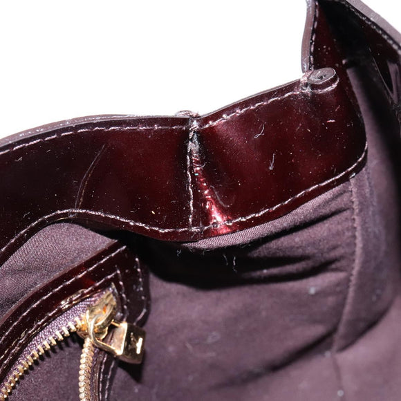 LOUIS VUITTON Monogram Vernis Wilshire PM Hand Bag Amarante M93641 Auth 137592