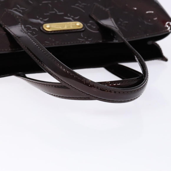 LOUIS VUITTON Monogram Vernis Wilshire PM Hand Bag Amarante M93641 Auth 137592