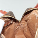 CELINE Macadam Canvas Hand Bag PVC Leather Brown Gold Auth 137605-20