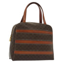 CELINE Macadam Canvas Hand Bag PVC Leather Brown Gold Auth 137605-1