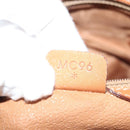 CELINE Macadam Canvas Hand Bag PVC Leather Brown Gold Auth 137605-12