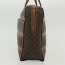 CELINE Macadam Canvas Hand Bag PVC Leather Brown Gold Auth 137605-3