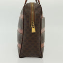 CELINE Macadam Canvas Hand Bag PVC Leather Brown Gold Auth 137605-4