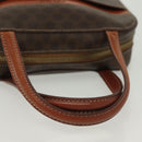 CELINE Macadam Canvas Hand Bag PVC Leather Brown Gold Auth 137605-7