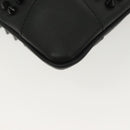 Christian Louboutin Studs Chain Shoulder Bag Leather Black Silver Auth 137606-15