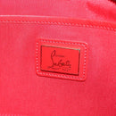 Christian Louboutin Studs Chain Shoulder Bag Leather Black Silver Auth 137606-16