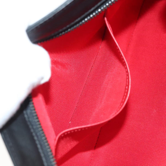 Christian Louboutin Studs Chain Shoulder Bag Leather Black Silver Auth 137606