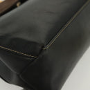 LOEWE Velazquez Hand Bag Leather 2way Black Gold Auth 137609-9