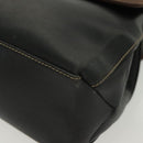 LOEWE Velazquez Hand Bag Leather 2way Black Gold Auth 137609-14