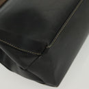 LOEWE Velazquez Hand Bag Leather 2way Black Gold Auth 137609-15
