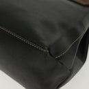 LOEWE Velazquez Hand Bag Leather 2way Black Gold Auth 137609-16